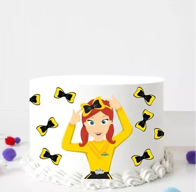 1x EMMA WIGGLE & 15x BOWS Edible Icing CAKE TOPPER Birthday Decoration WIGGLES • $11.95
