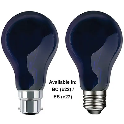 QTX 75W UV Imitation Black Light Purple Ultra Violet Like DJ GLS Bulb BC ES • £8.03