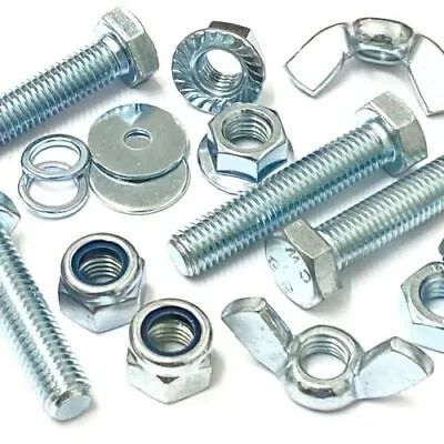 £4.29 • Buy M12 Fully Threaded Bolts Nuts Or Washers High Tensile Zinc Plated Screws Bzp