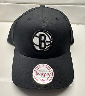 NEW Brooklyn Nets Mitchell & Ness Snapback Black FREE Shipping • $17.49