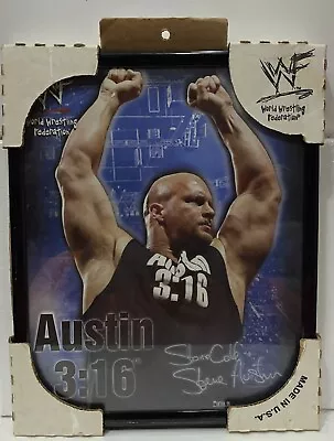 Vintage WWF Stone Cold Steve Austin 3:16 Framed Picture 1998 Titan Sports • $9.99