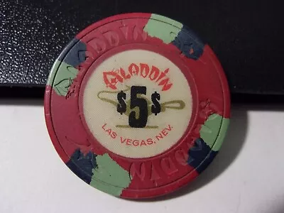 ALADDIN HOTEL CASINO $5 Hotel Casino Gaming Poker Chip - Las Vegas NV • $10.50