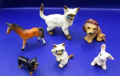 Lot Of 6 Miniature Porcelain Animal Vintage Figurines • $7.99