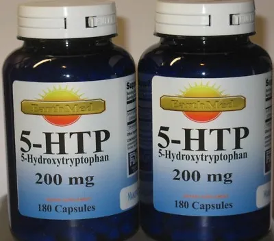 $56.20 • Buy 5-HTP 200mg 2 Large Bottles 360 Total Capsules Weight Management  Mood Serotonin