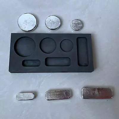 £14.18 • Buy Graphite Ingot   Kit Gold Silver Metal Refining Casting Mould Non-stick