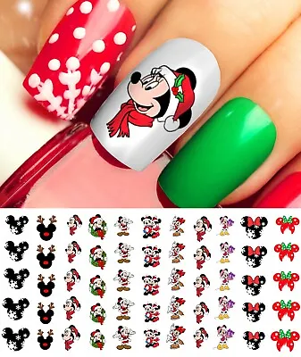 Mickey  & Minnie Mouse Christmas Set #2 Nail Art Decals - Salon Quality!  Disney • $4.99