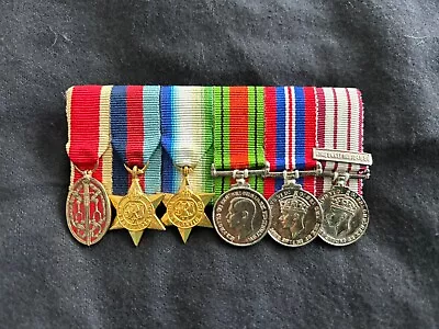 WORLD WAR 2 Royal Navy Miniature Medal Group  - Original WW2 Spink Mounted • £175