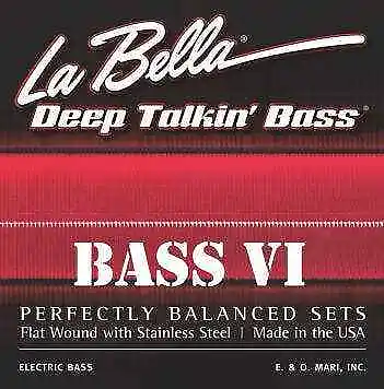 767-6F Bass VI- Stainless Steel Flat Wound 6-String Bass Set 26-95 • $52.99