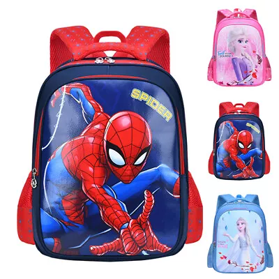 Spiderman Princess Elsa Kid Child Boy Girl Backpack Rucksack School Bag Student • £22.08