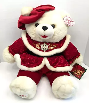 VTG 2000 Dan Dee 22  Snowflake Teddy Bear W Hat And Gold Accents Plush      62 • $37.60