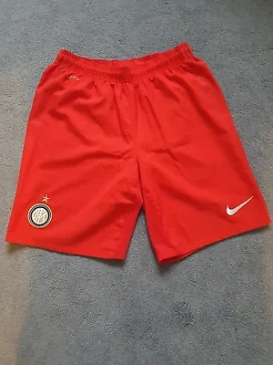 Inter Milan Mens Away Shorts 2012/2013 Season Red Size Medium • £23.99