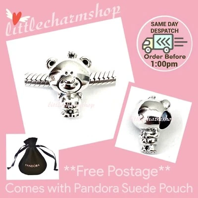 $46.05 • Buy NEW Authentic Genuine PANDORA Sterling Silver Theo Bear Charm -798695C00 RETIRED