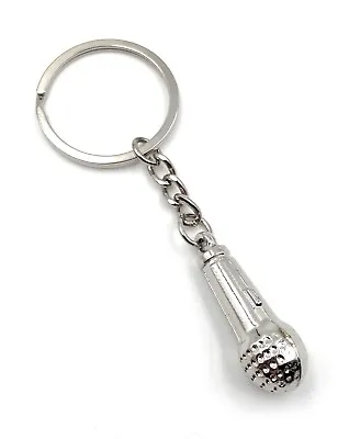 Keychain Microphone Thick Recording Tone Metal Pendant Charm • $5.63