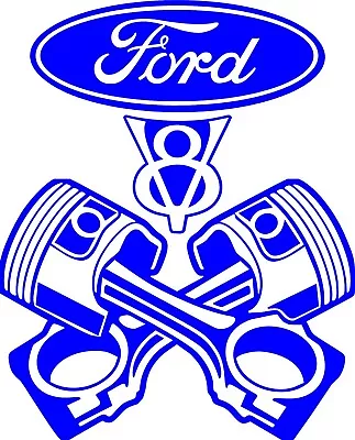 Ford V8 Vintage Decal In Your Choice Of Color 6.5 H X 5 W • $4.85