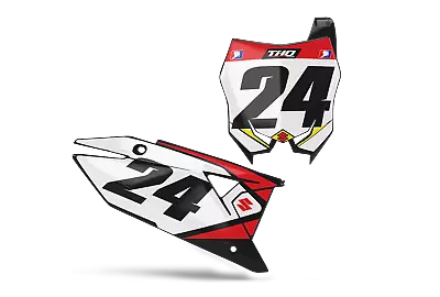 New Dirtx Ind. Retro 96 - 97 Number Plate Graphics Kit Rm Rmz 65 85 125 250 450 • $79.95