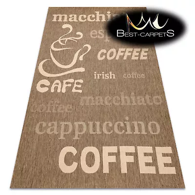 £111.50 • Buy MODERN SISAL RUG 'FLOORLUX COFFEE' PRACTICAL Hard-wearing And Durable EASY CLEAN