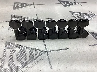 Ibanez Dual Pin 7 String Tuners Tuning Keys Pegs Heads In Line Right Black • $35