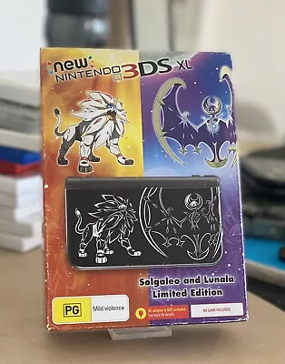 New Nintendo 3DS XL Console Pokemon Sun & Moon Solgaleo Lunala Edition Boxed • $650