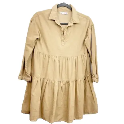 Zara Girls Collection Tan Corduroy Long Sleeve Dress Size 13-14 • $24.99