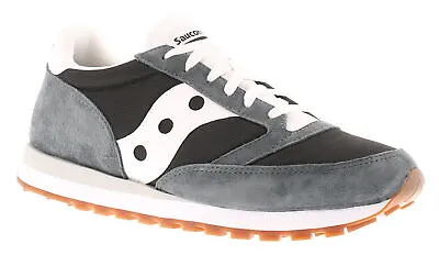 Saucony Mens Trainers Jazz 81 Lace Up Black White UK Size • £69