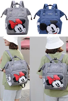 Baby Diaper Bag Pack Minnie/Mickey Mouse Waterproof Traveling Multifunction Bag • $55