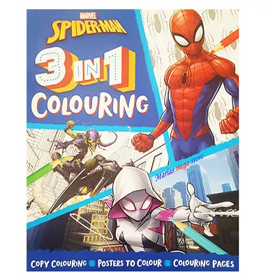 £3.99 • Buy MARVEL SPIDERMAN 3 IN 1 Colouring Activity Book For Kids For Boys Girls 30 Pgs