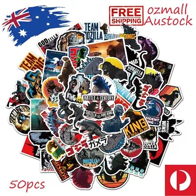 50pcs Godzilla Vs. Kong Stickers Film Vinyl Waterproof Skateboard Cars Laptop • $5.99