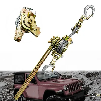 2T Come Along Winch 4400lbs Heavy Duty Winch Hand Cable Ratchet Puller2 Al... • $73.49