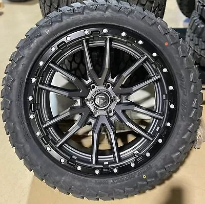 22x10 Fuel D680 Rebel Gray Wheels Rims 33  AT Tires 6x5.5 19+ Dodge Ram 1500 • $3229.05