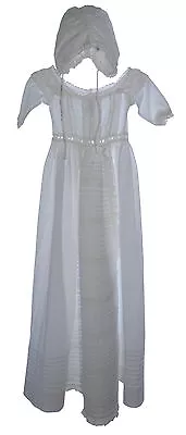 £21 • Buy Marie Chantal White Cotton Christening Gown And Bonnet NWT SP £73