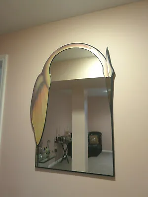 Vintage Mid Century Modern David Marshall Signed Heron Crane Bird Mirror  • $649