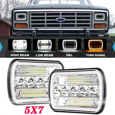 For Ford F-150 F-250 F-350 1978-1986 Chrome LED Headlight Hi-Lo DRL Turn Signal • $52.99