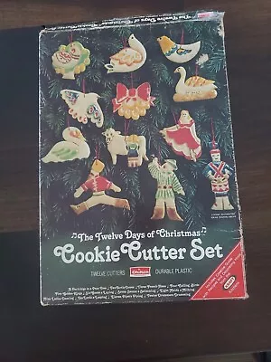 Vintage 1978 TWELVE DAYS OF CHRISTMAS COOKIE CUTTERS Complete Set Kraft Chilton • $13.99