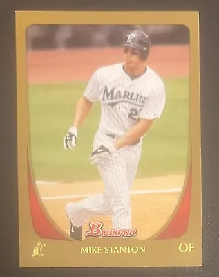 Giancarlo Mike Stanton 2011 Bowman Gold #78 - Florida Marlins  • $3