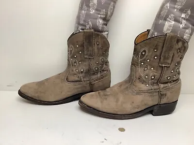 Vtg Womens Miz Mooz Cowboy Distressed Brownish Boots Size 7 • $26.99