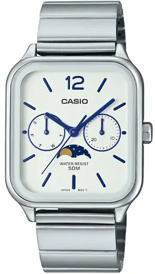 Casio Analog MTP-M305D-7A Moonphase Quartz Men's Watch Stainless Steel • $160.55