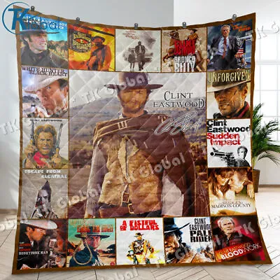 Clint Eastwood Quilt Cowboy Movies Quilt Cowboy Blanket • $59.95