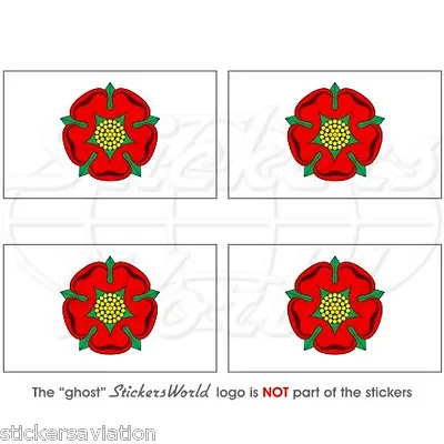 £3.22 • Buy LANCASHIRE Red Rose Flag UK British 50mm(2 ) Bumper-Helmet Stickers, Decals X4
