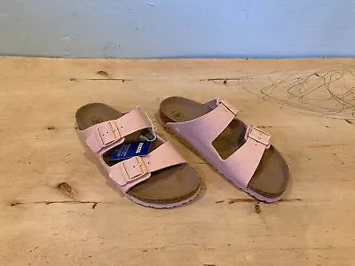 NWT Birkenstock Arizona Vegan Sandal  Soft Pink Textile  41 / US 10 - 10.5 • $82.89