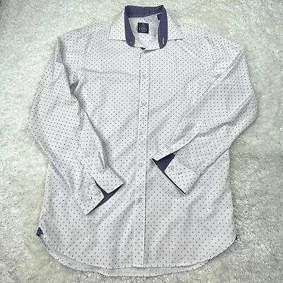 Con.Struct Shirt Men 15.5-32-33 Medium Slim Fit Performance Button Down Stretch • $14.98