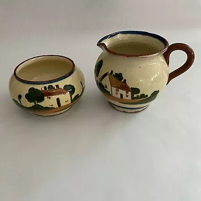 Vintage Devon Mottoware Sugar And Creamer EXCELLENT CONDITION • $12