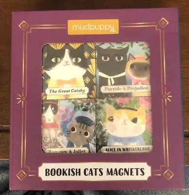 Bookish Cats Magnets By Mudpuppy Planet Cat New • $4.55