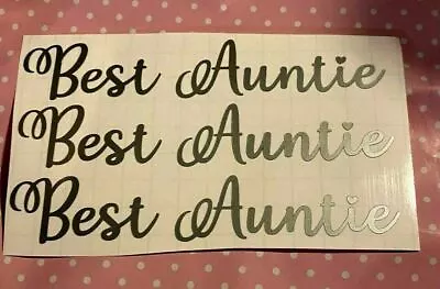 Best Auntie Vinyl Decal Sticker Easy Transfer Premium Quality Variety Of Colours • £2.89