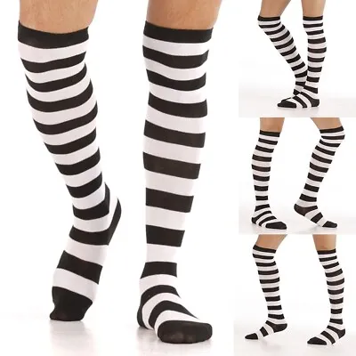 Stand Out From The Crowd With Striped Over Knee Socks For Men Nightclub • £6.32