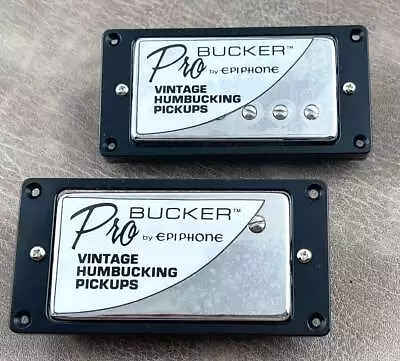 LP Vintage ProBucker Humbucker Pickups CHROME For Epiphone Les Paul Korea OEM • $36.90