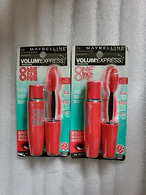 2 MAYBELLINE Volum' Express One By One MASCARAS ~ BROWNISH BLACK # 256 ~ NEW • $21.90