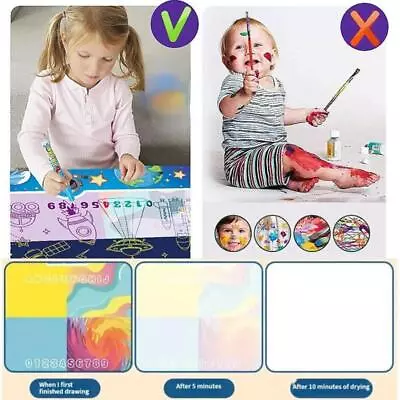 Magic Doodle Mat With Magic Pens Reusable Drawing Board Montessori Educational T • $21.99