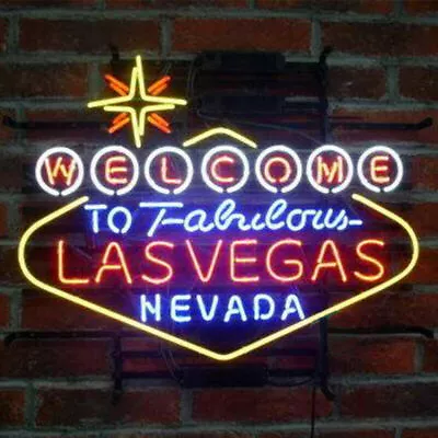 New Welcome To Fabulous Las Vegas Nevada Neon Light Sign 24 X20  Beer Bar Lamp • $273.32