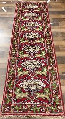 $237.30 • Buy 2'6 X8' New William Morris Hand Knotted Wool Arts & Crafts Oriental Rug Runner