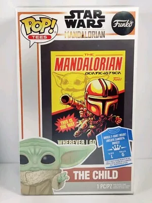 New FUNKO POP Star Wars Mandalorian THE CHILD Large T-SHIRT 2021 Grogu Sealed  • $8